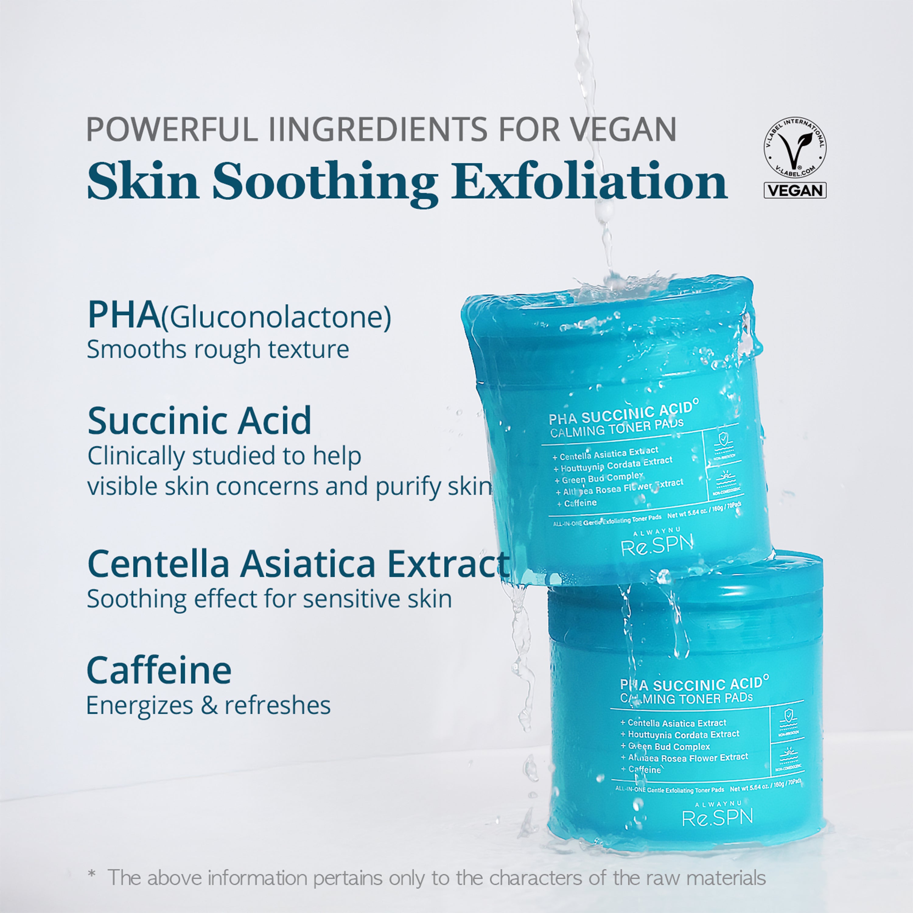 PHA Succinic Acid Calming Toner Pads (70 Count)