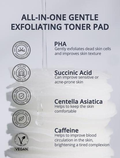 PHA Succinic Acid Calming Toner Pads (35ea)